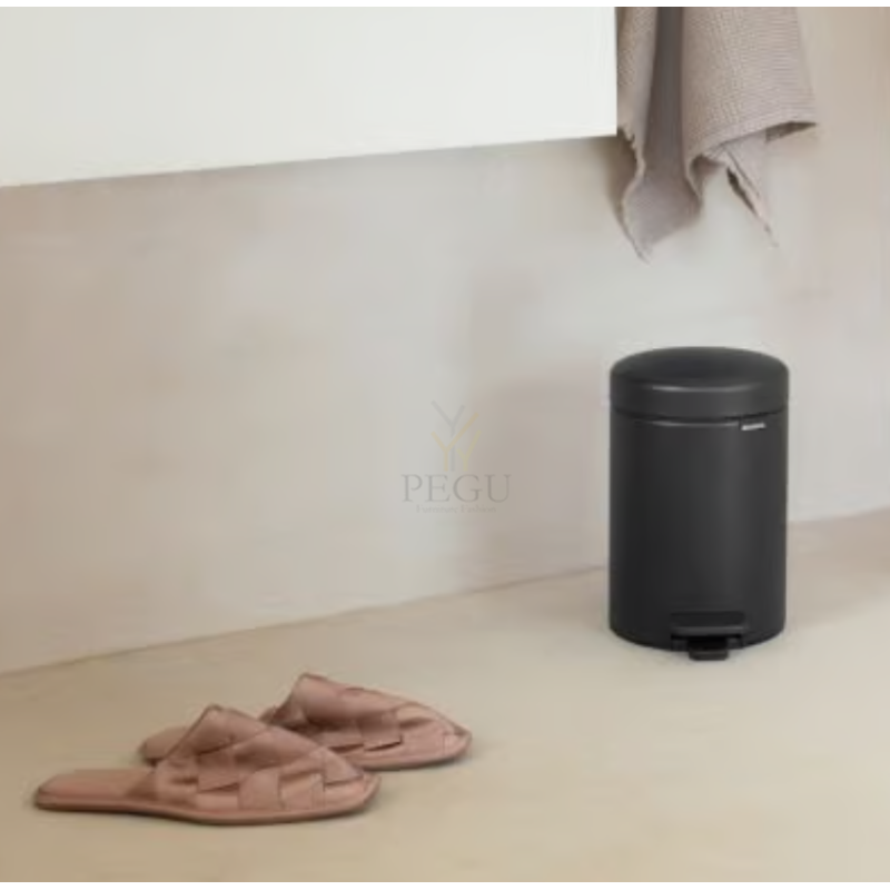 Brabantia pedaaliga prügikast Newicon 3L, vaikselt sulguva kaanega Mineral Infinite Grey