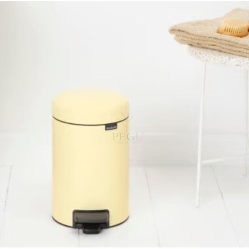 Brabantia pedaaliga prügikast Newicon 3L, vaikselt sulguva kaanega Mellow Yellow