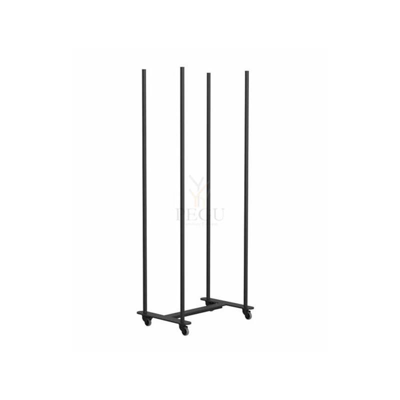 Riiulikarkass ratastel BUKTO riiuliseade SHELF STAND 6060 must