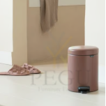 Newicon Brabantia prügikast 5l, pedaaliga vaikselt sulguv Satin Taupe