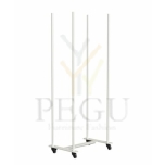 Riiulikarkass ratastel BUKTO riiuliseade SHELF STAND 6060 valge